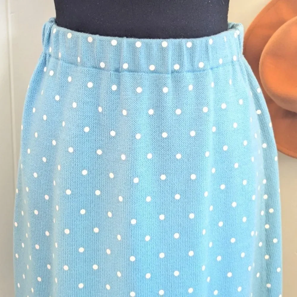 St. John Collection 6 Dot Skirt Maximalist Retro Glam Quiet Luxury Playful Chic - Picture 3 of 8